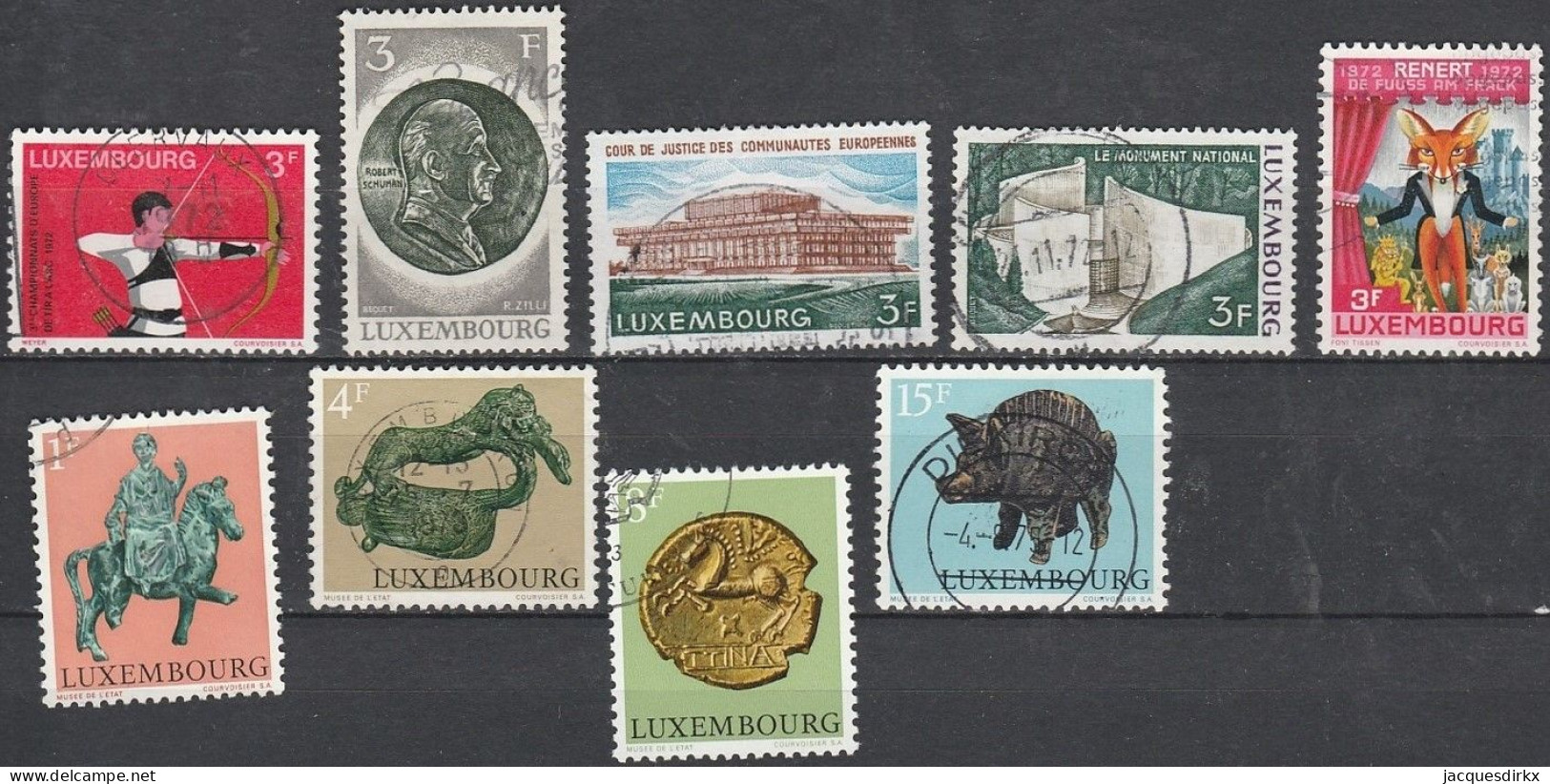 Luxembourg    .   Y&T     .    9 Timbres     .    O     .      Oblitéré - Gebraucht