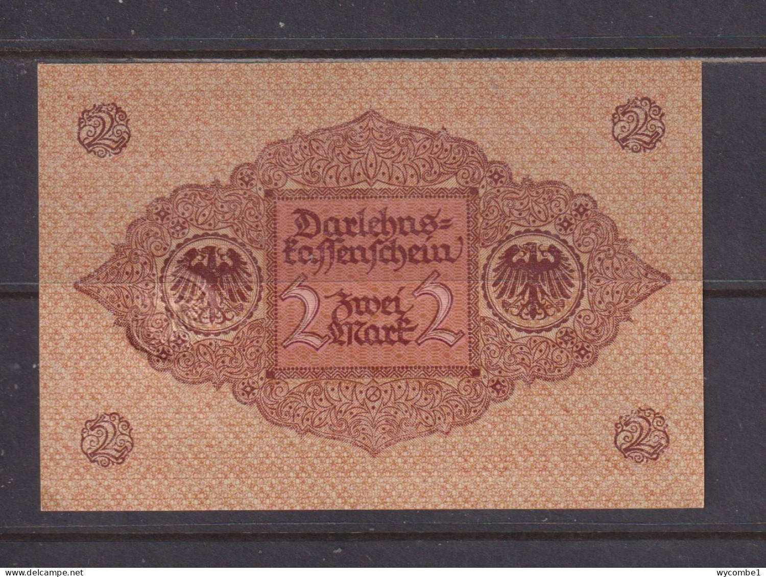 GERMANY - 1920 2 Marks AUNC/XF Banknote As Scans - 2 Mark