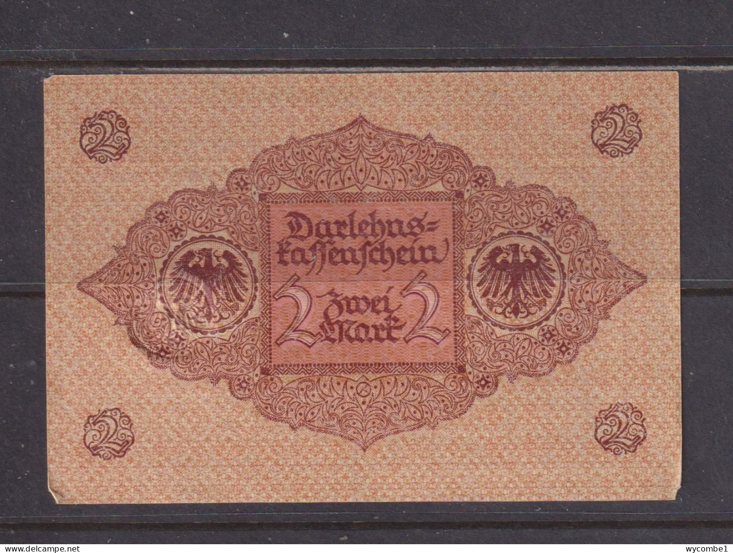 GERMANY - 1920 2 Marks AUNC/XF Banknote As Scans - 2 Mark