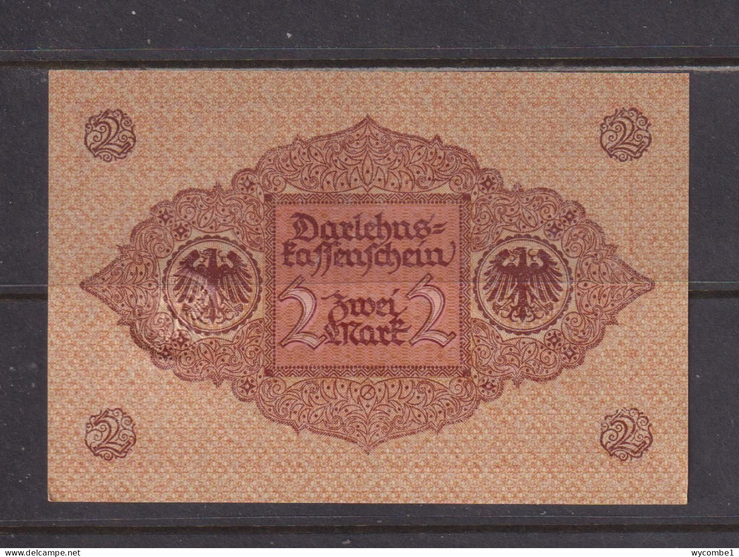 GERMANY - 1920 2 Marks AUNC/XF Banknote As Scans - 2 Mark