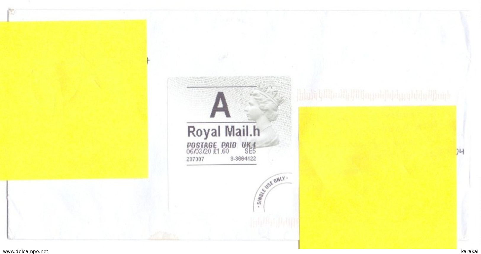 UK Machine Stamp Royal Mail.h From London To Belgium - Cartas & Documentos