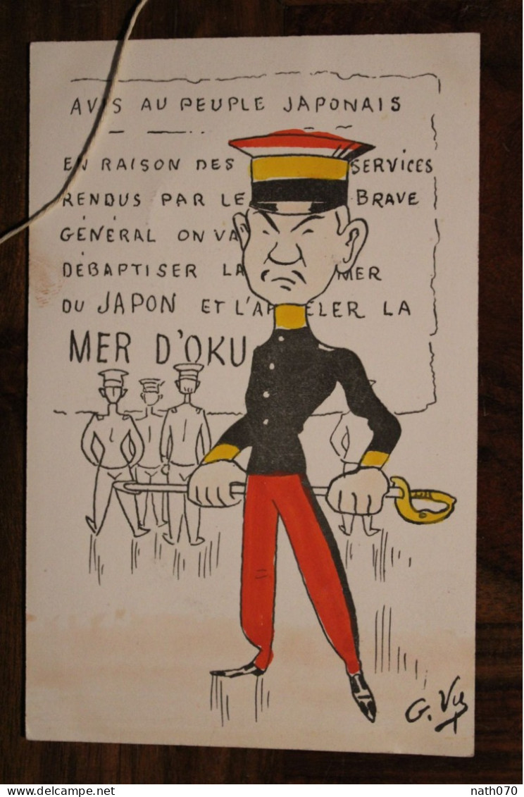 1904 CPA Ak Guerre Russe Japon Port Arthur General OKU Illustrateur Humour - Guerres - Autres