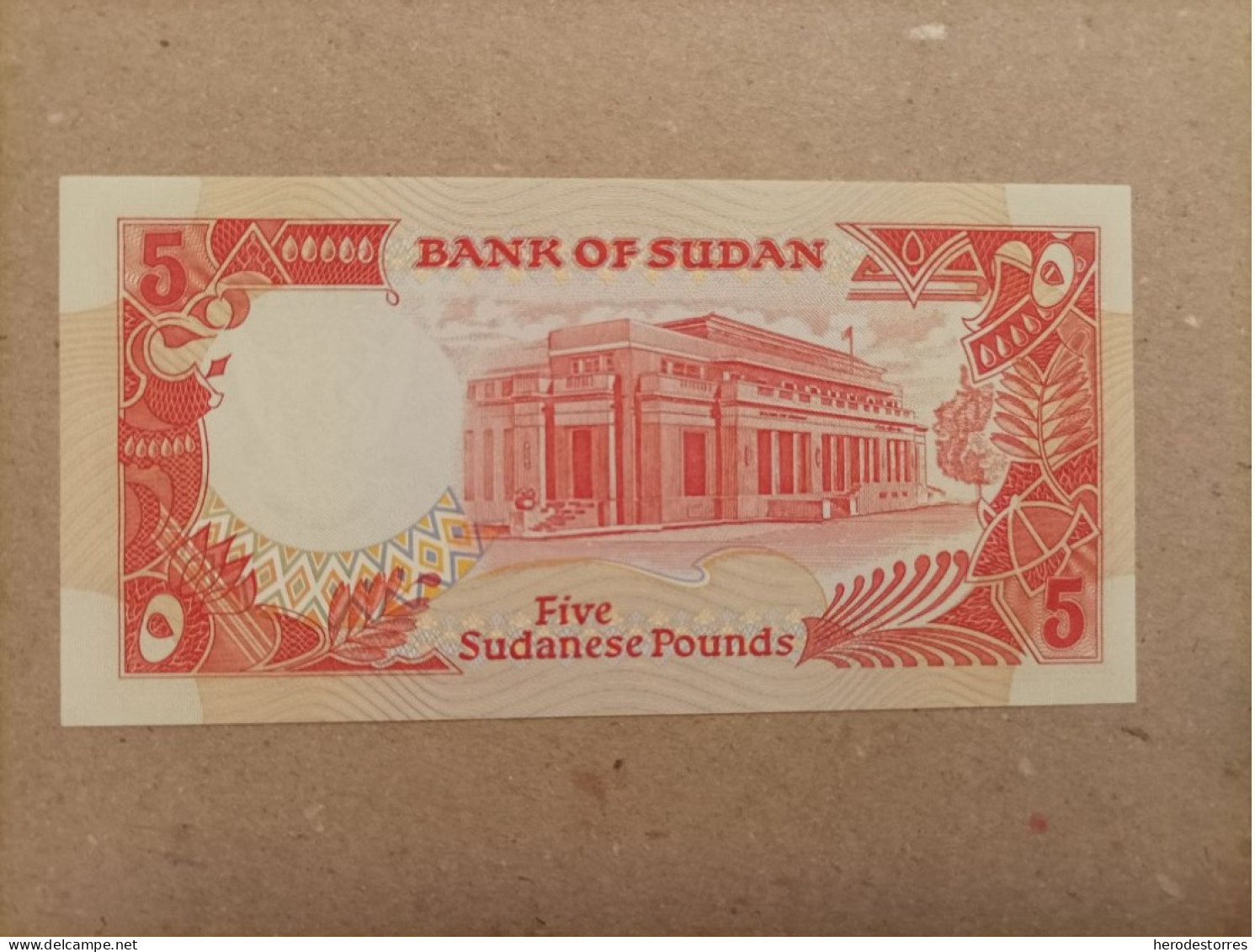 Billete De Sudan De 5 Pounds, Año 1991, UNC - Sudan