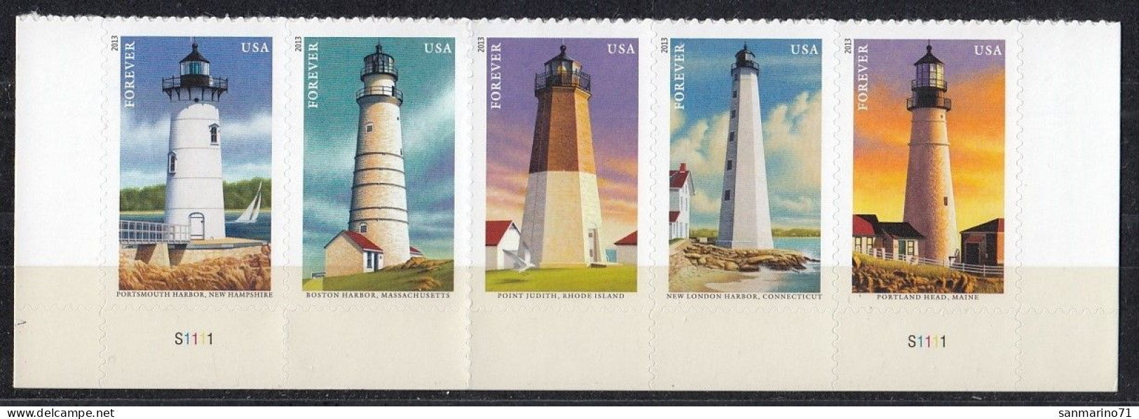 UNITED STATES 4978-4982,unused,lighthouses - Ungebraucht