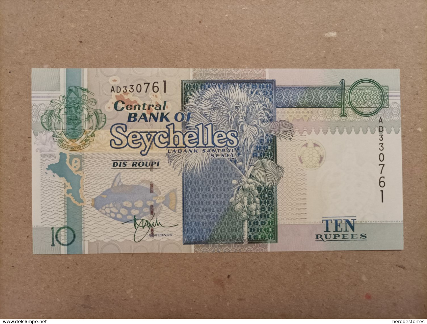 Billete De Seychelles De 10 Rupees, Año 1998, UNC - Seychelles