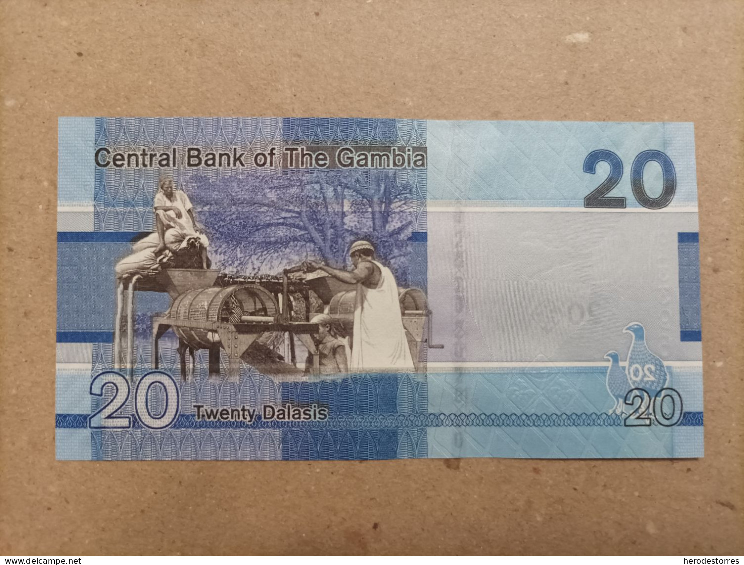 Billete De Gambia De 20 Dalasis Serie A, Nº Bajo, Año 2019, UNC - Gambia