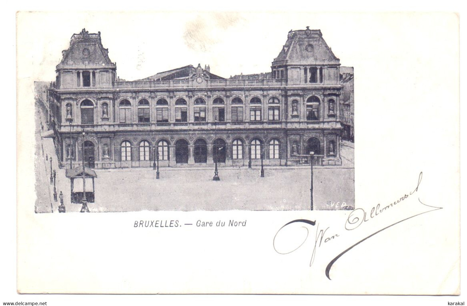 CP Bruxelles Gare Du Nord Circulée Vers Bruges En 1905 - Chemins De Fer, Gares