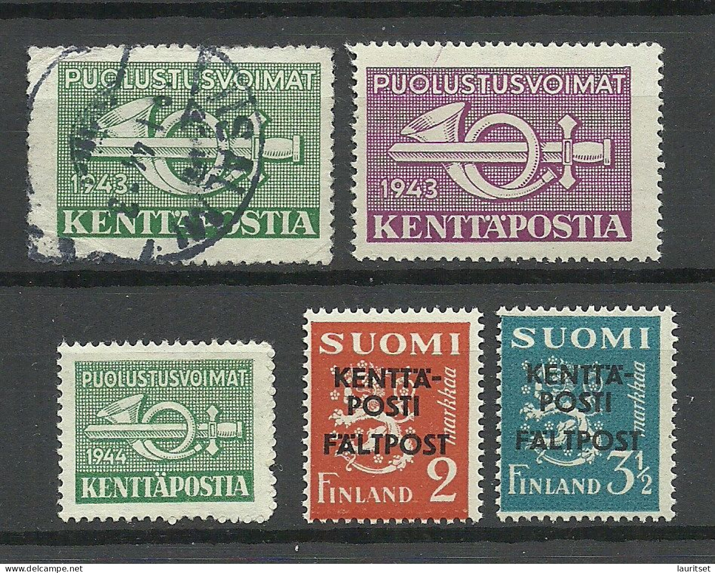 FINLAND FINNLAND 1941-43 Feldpost Field Post War Military Lot, Mint & Used - Militaires