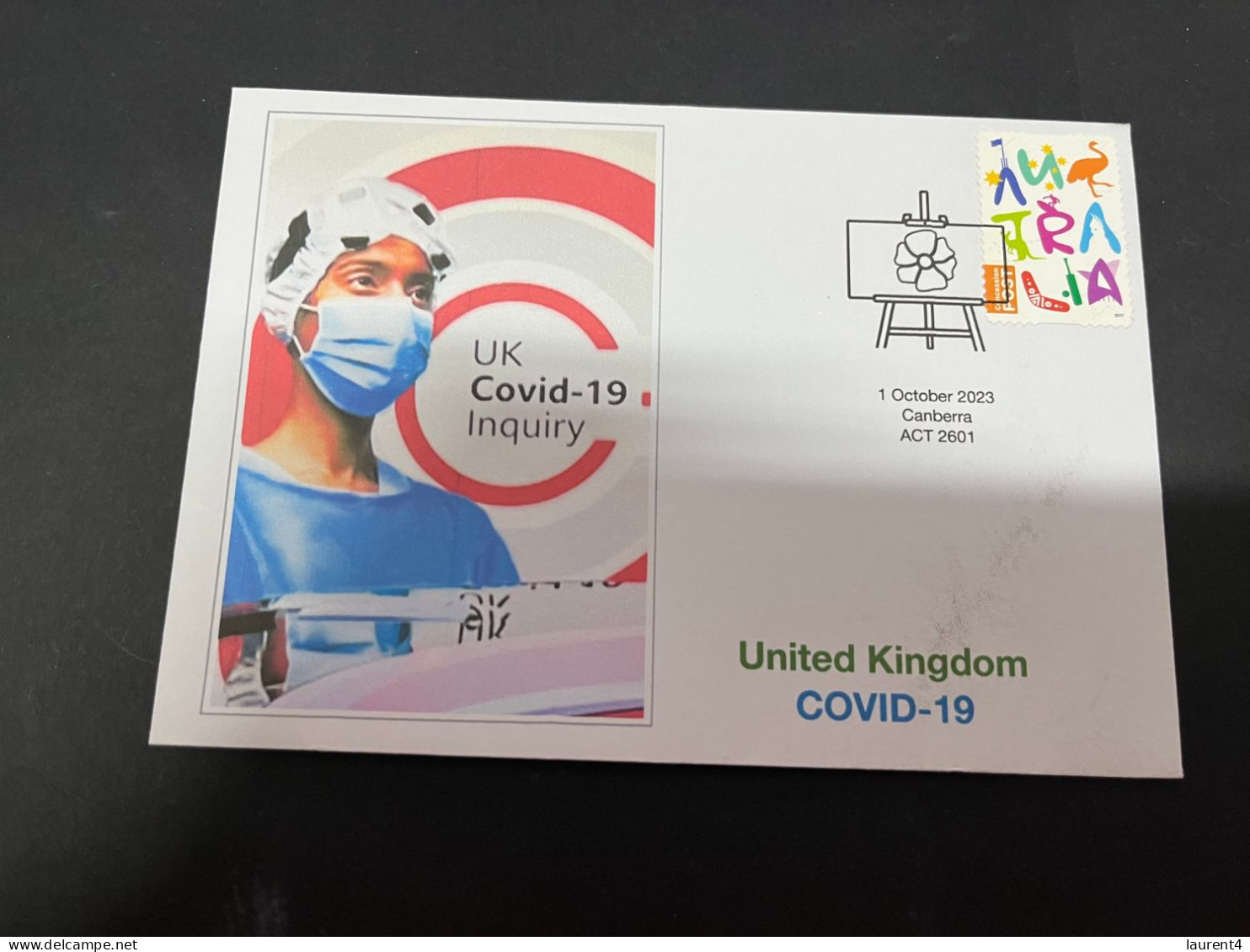 (8-10-2023) (3 U 37) COVID-19 Inquirry In UK (with Australia Stamp) - Maladies