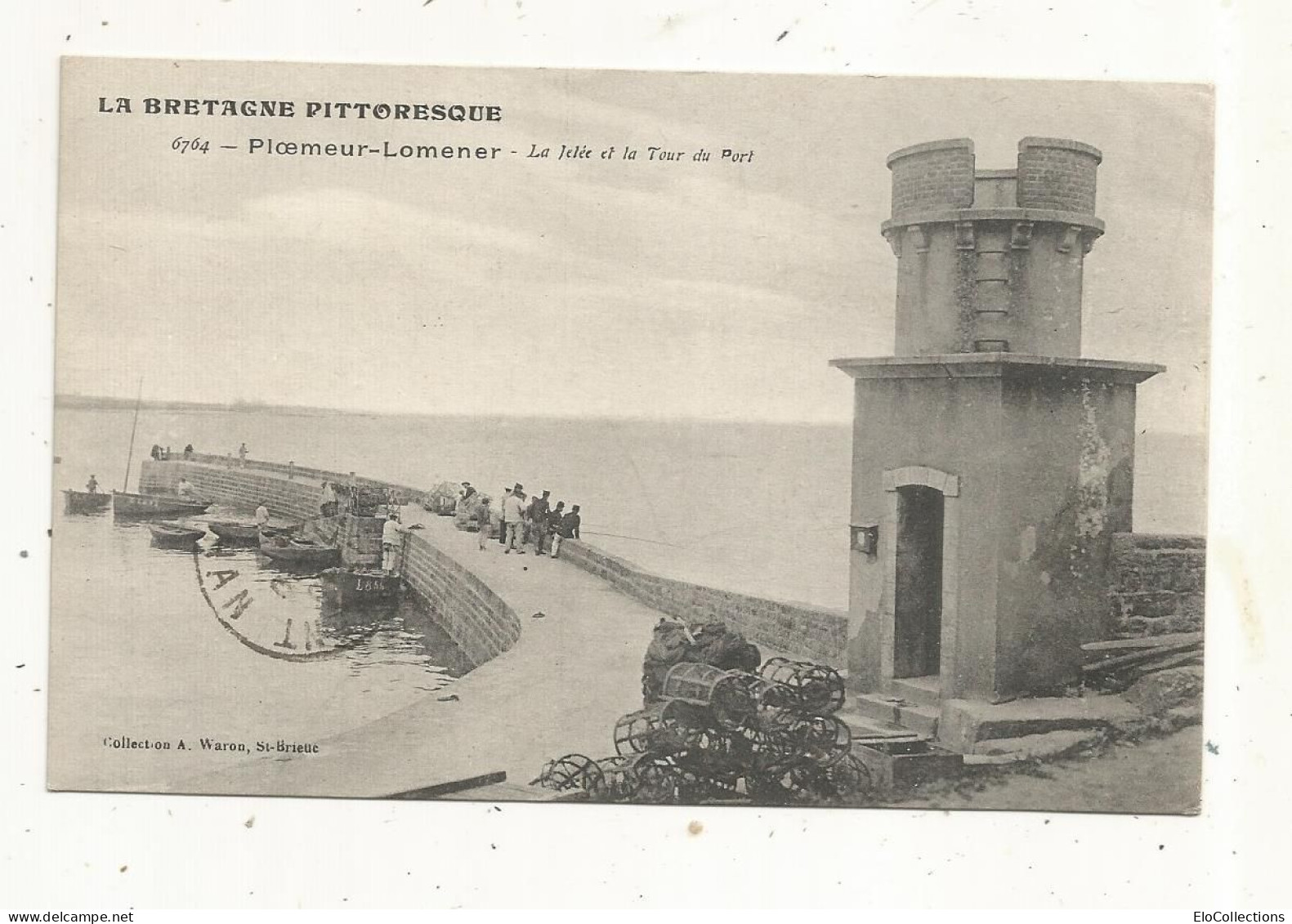 Cp, 56, PLOEMEUR-LOMENER, La Jetée Et La Tour Du Port,  écrite 1916 - Ploemeur