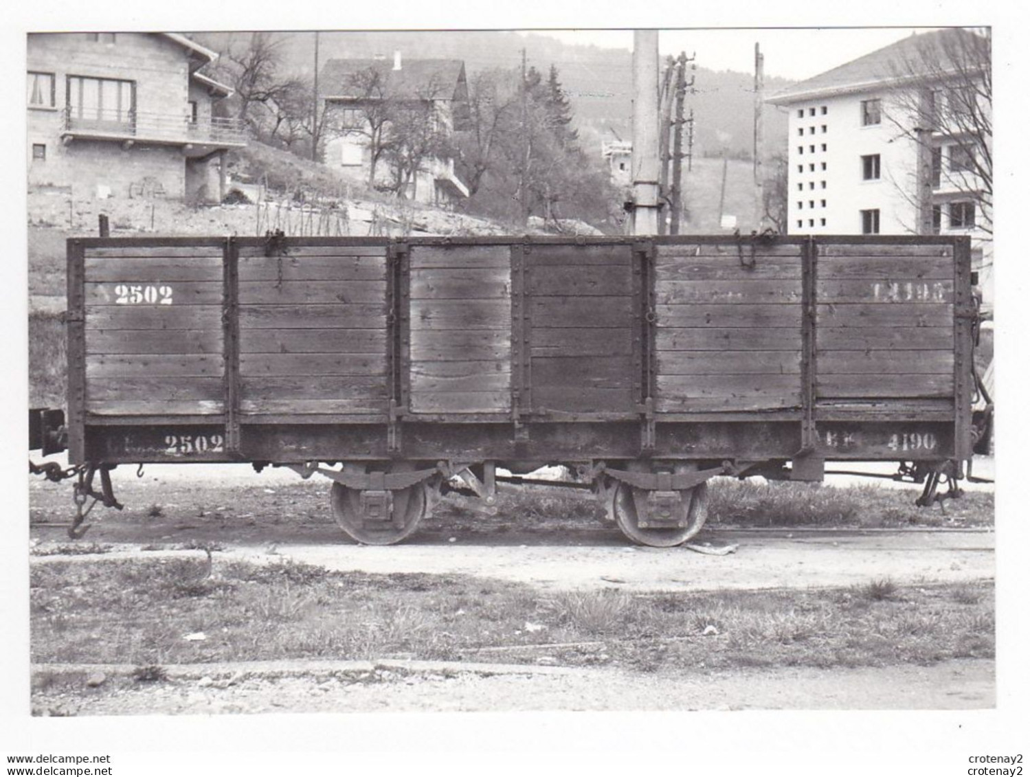 74 Bonne CPM TRAIN VOIR DOS Wagon Plat N°2502 Empattement Court Le 12/02/1960 - Bonne