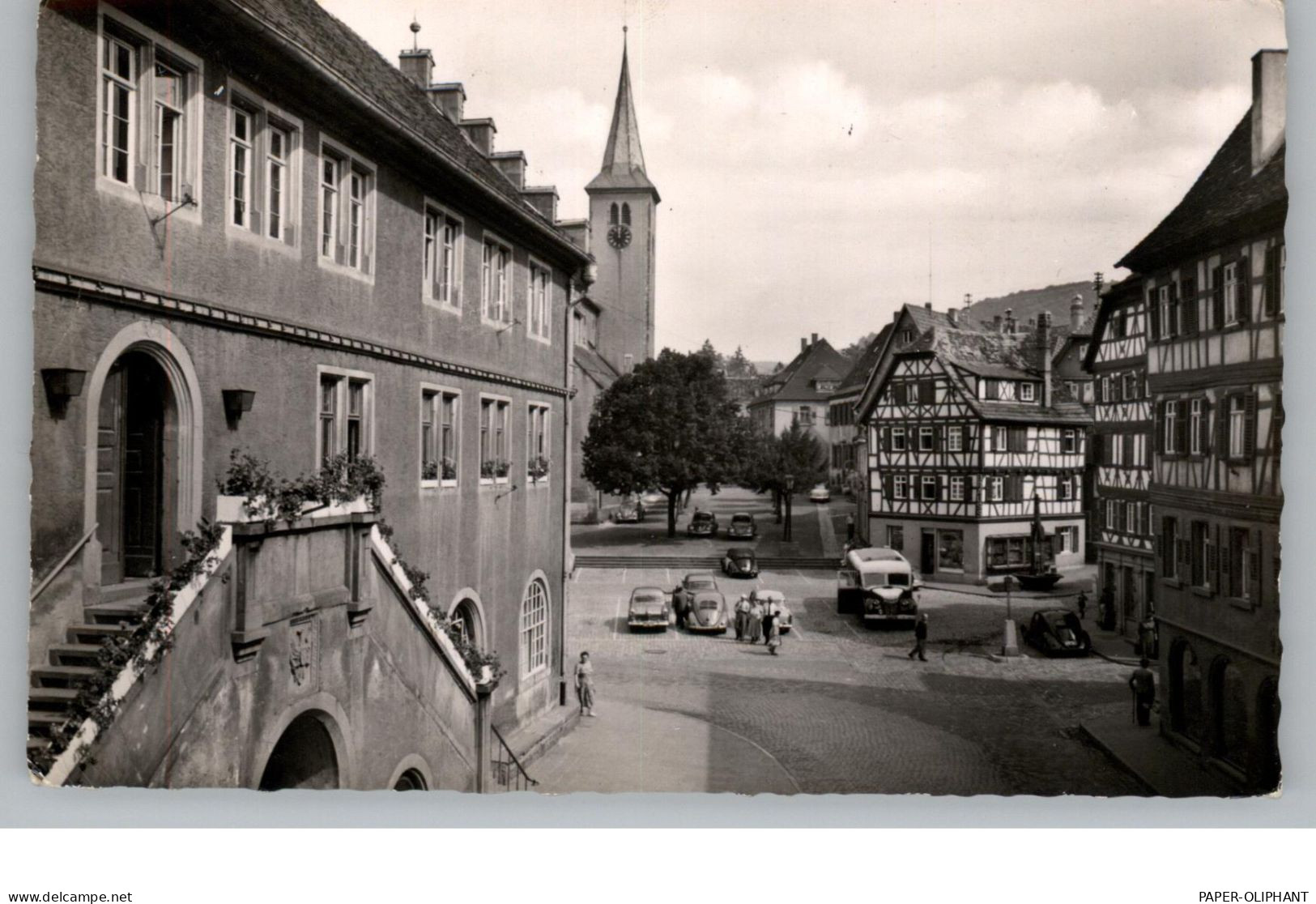 6950 MOSBACH, Am Markt, Omnibus, VW.-Käfer, 1957 - Mosbach