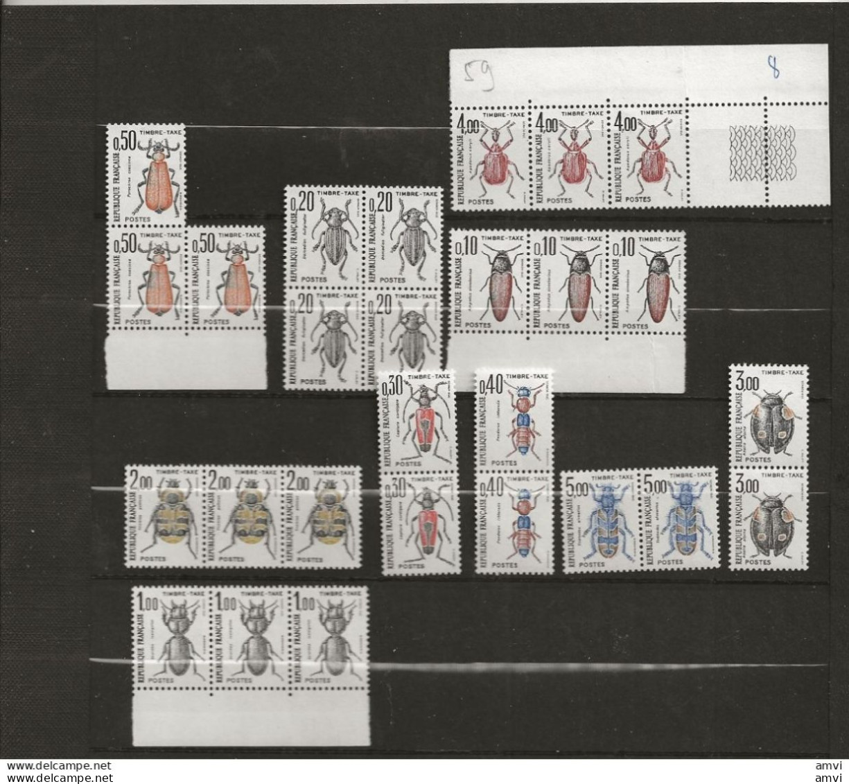 23-0898 Lot De 27 Timbres Taxe Neufs Sans Charniere - 1960-.... Mint/hinged