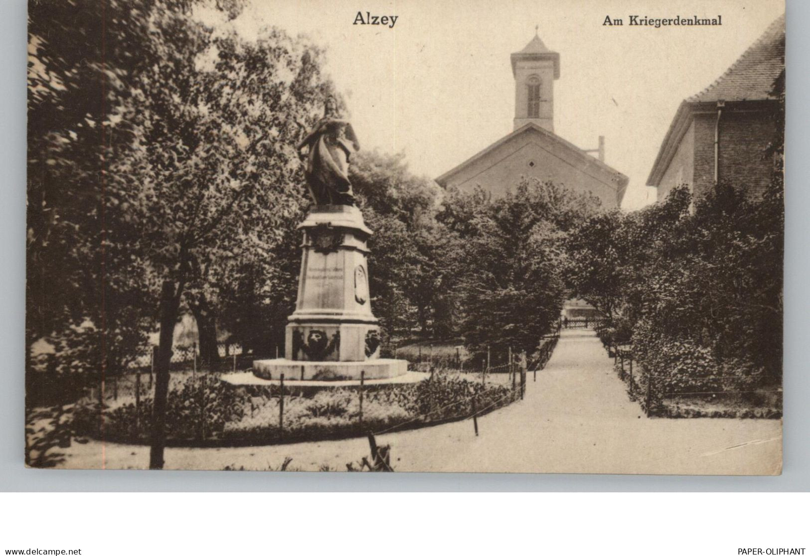 6508 ALZEY, Am Kriegerdenkmal, 20er Jahre - Alzey