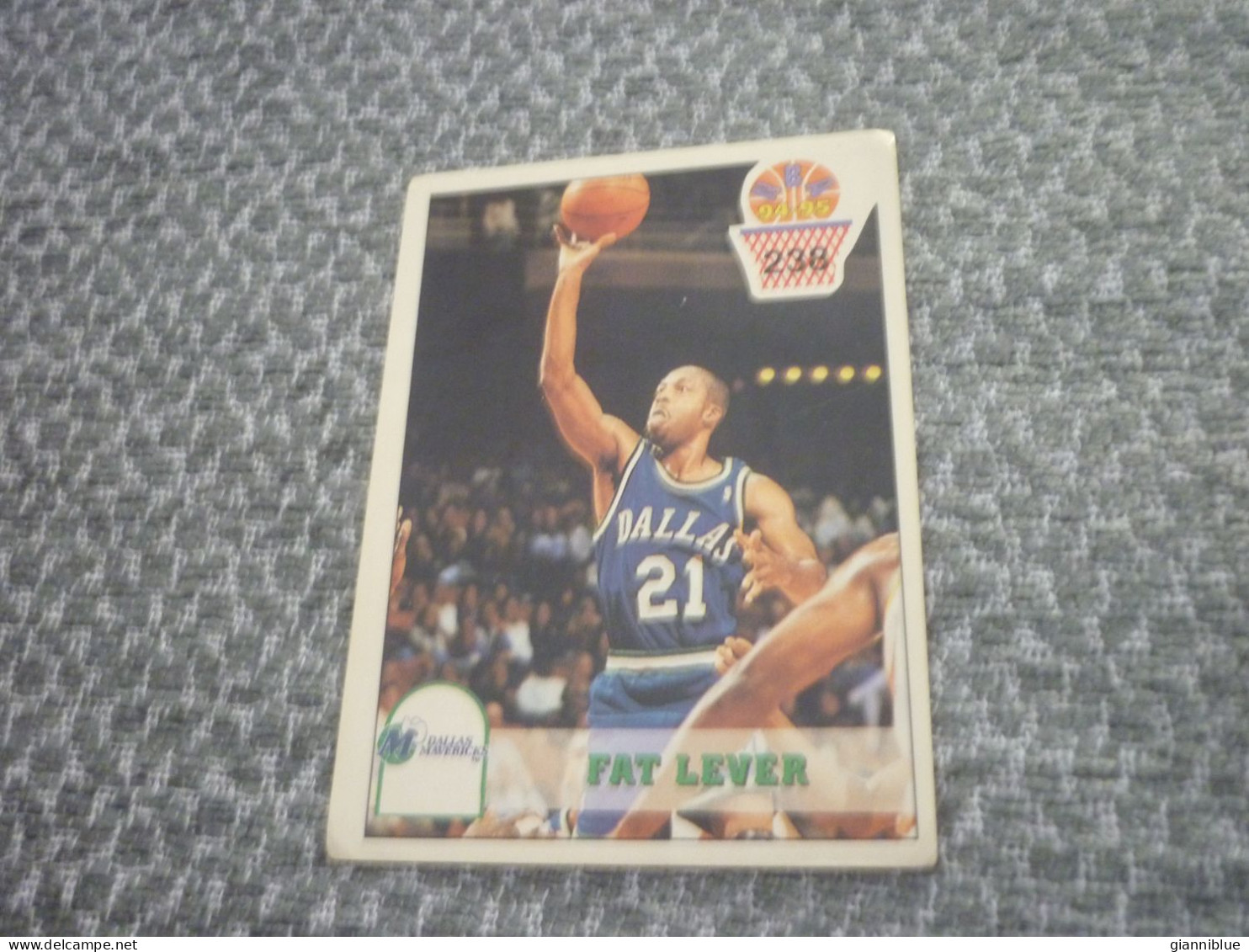 Fat Lever Dallas Mavericks NBA Basket 94-95 Rare Greek Edition No Panini Basketball Unstuck Sticker #238 - 1990-1999