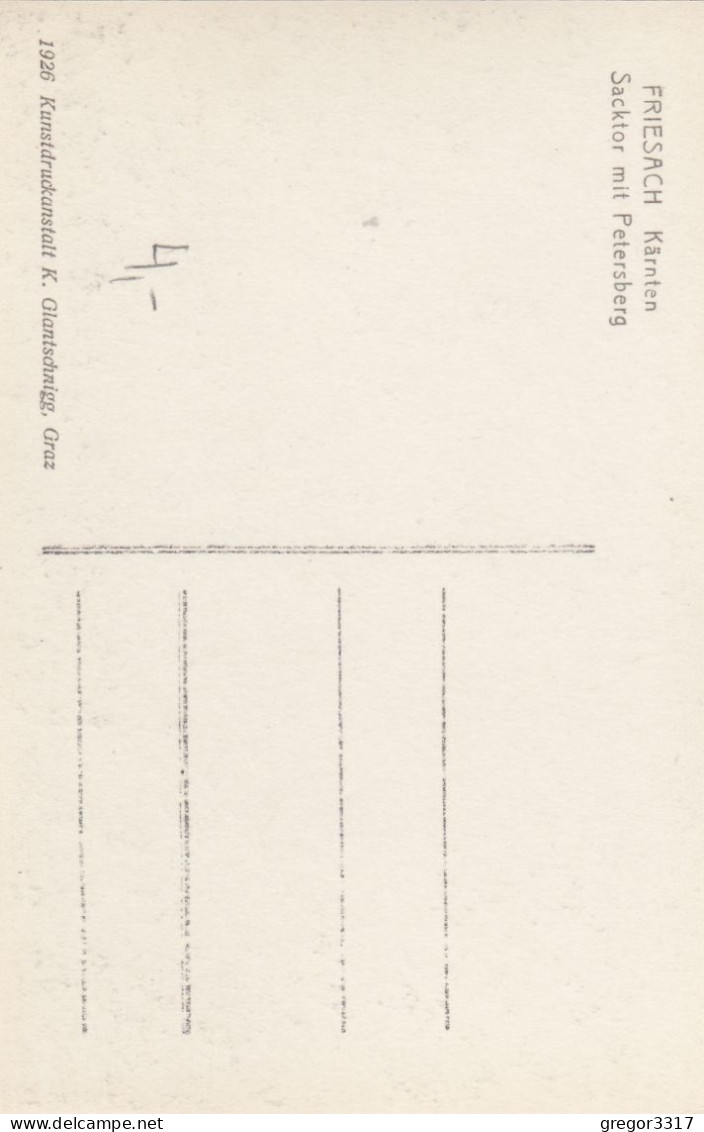 D5849) FRIESACH In Kärnten -  Sacktor Mit Petersberg - Sehr Alte FOTO AK Mit Frau In Dirndl 1926 - Friesach