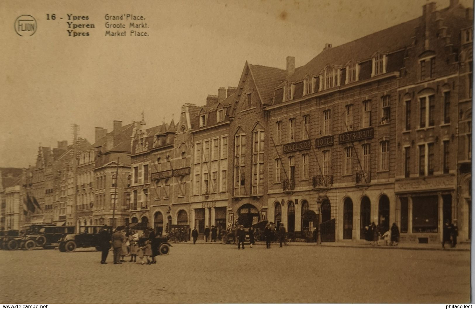 Ypres (Ieper) Grand Place 19?? Uitg. Flion No. 16 - Ieper