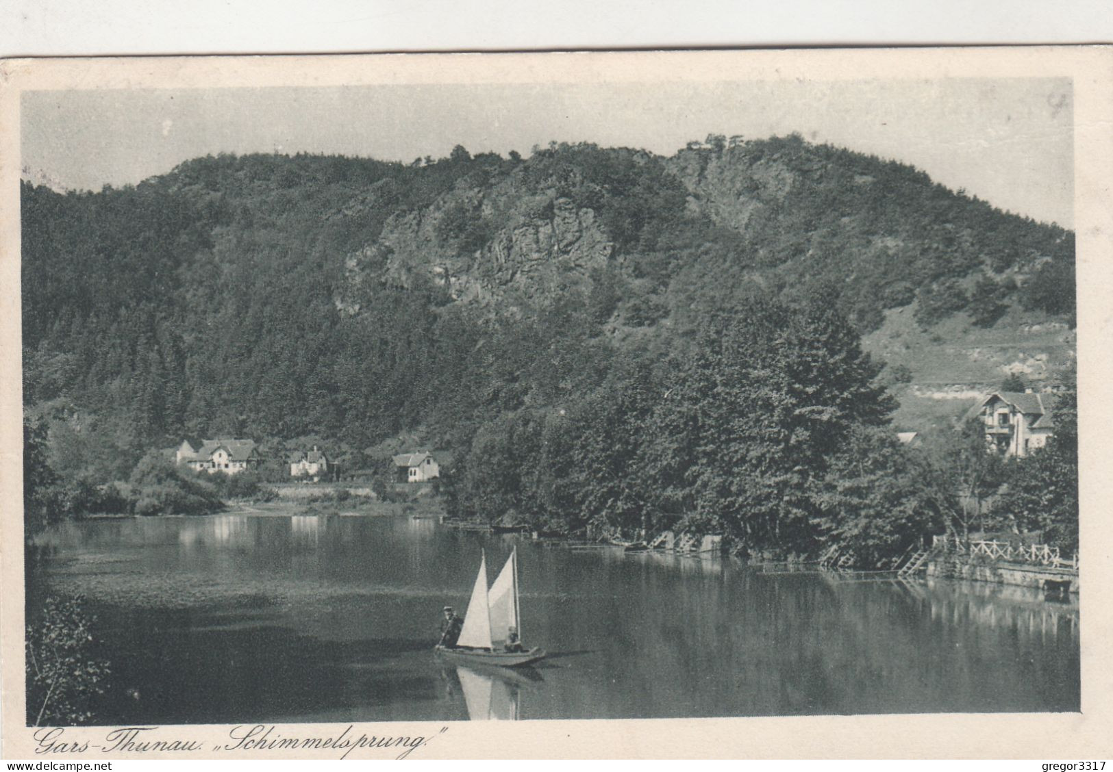 D5870) GARS THRUNAU - Schimmelsprung U. Altes Segelboot U. Häuser ALT 1927 - Gars Am Kamp