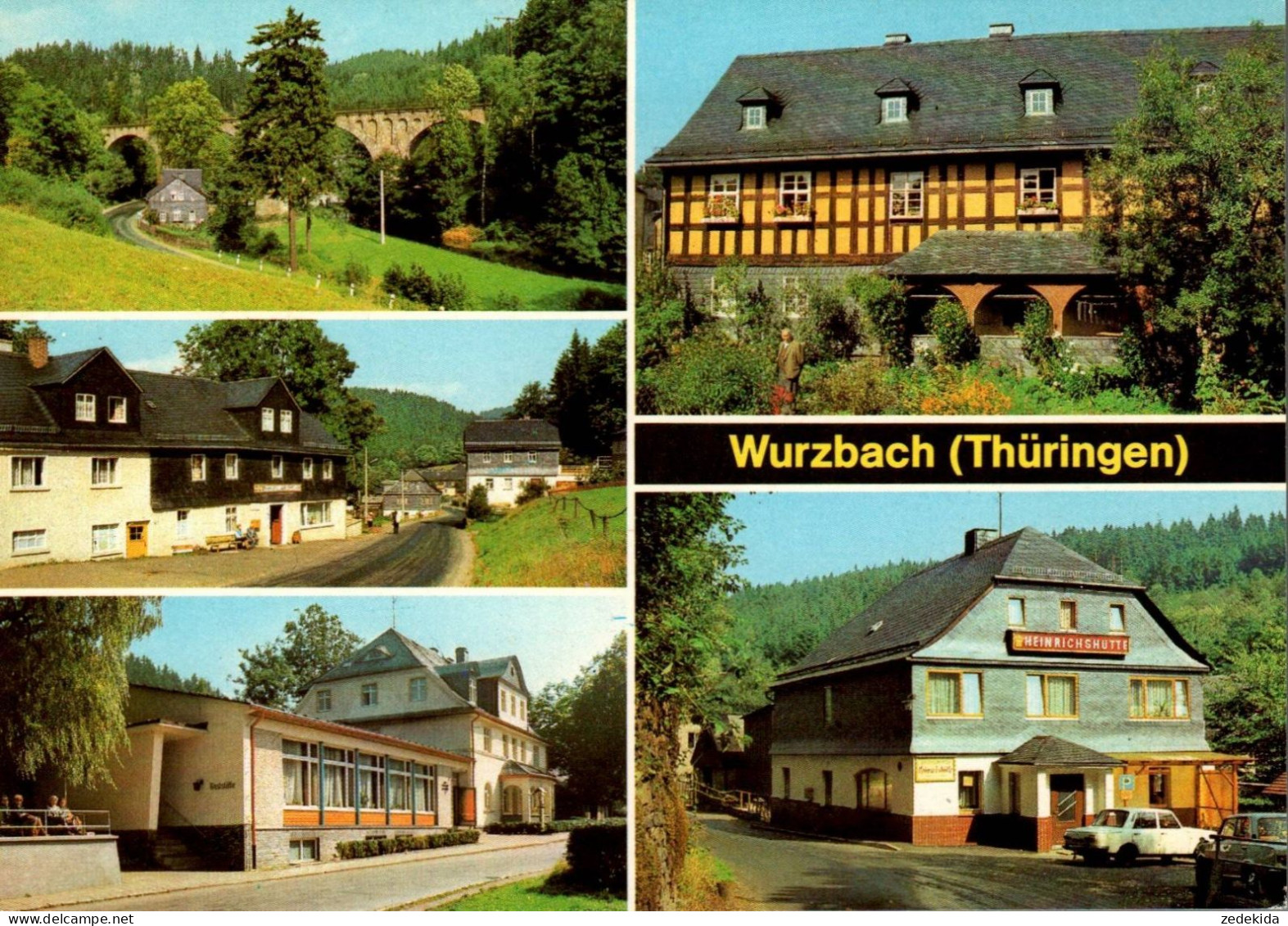 G5594 - TOP Wurzbach Viadukt Konsum Gaststätte Heinrichshütte FDGB Heim Rudi Arnstadt - Bild Und Heimat Reichenbach - Wurzbach