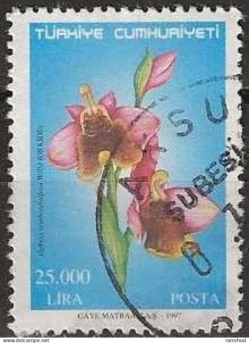TURKEY 1997 Orchids - 25000l - Ophrys Tenthredinifera FU - Gebraucht