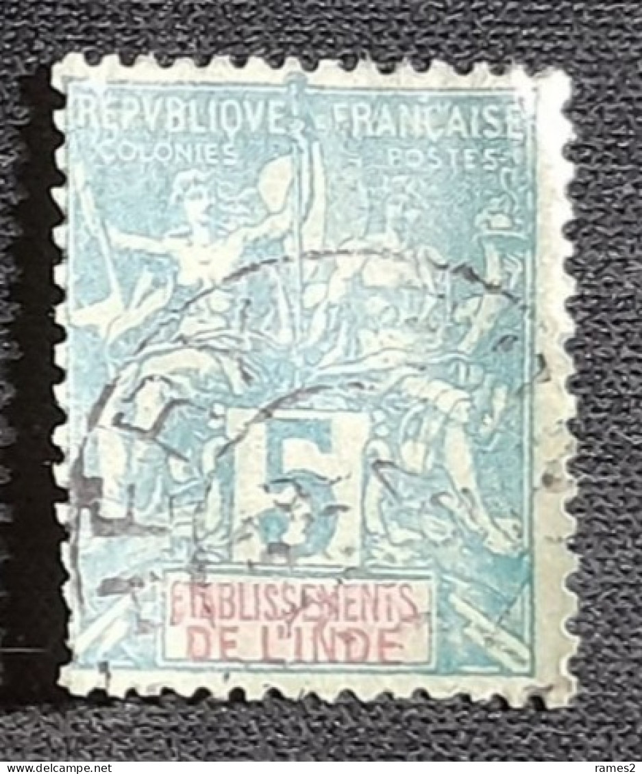 France (ex-colonies & Protectorats) > Inde (1892-1954 N°4 - Oblitérés