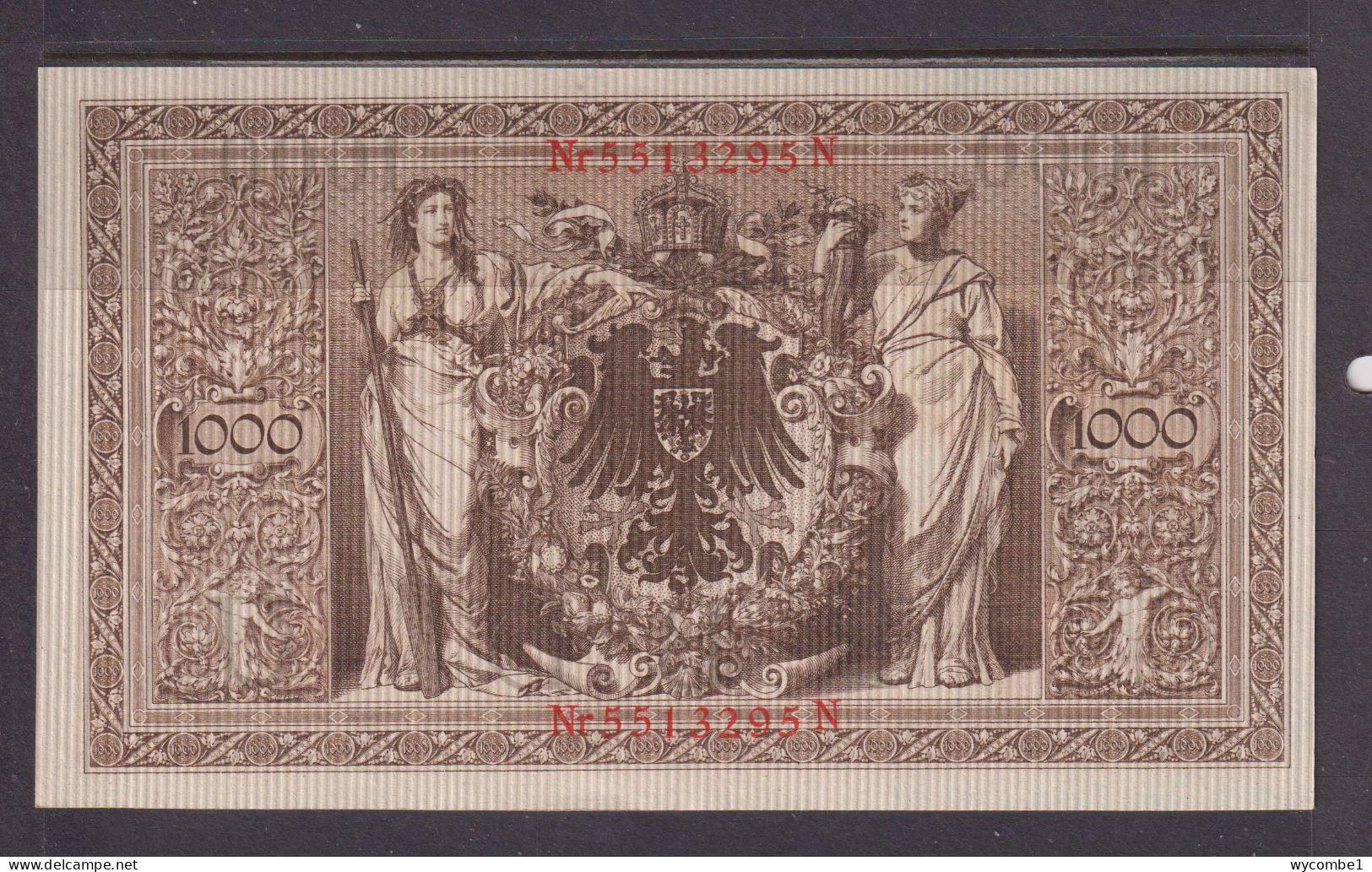 GERMANY - 1910 1000 Mark Circulated Banknote As Scans - 1.000 Mark