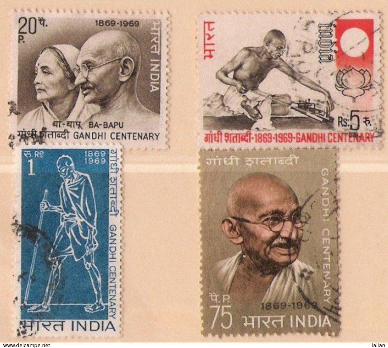 4V Fine Used, 1969 Centenary Issue-LPS1 - Mahatma Gandhi