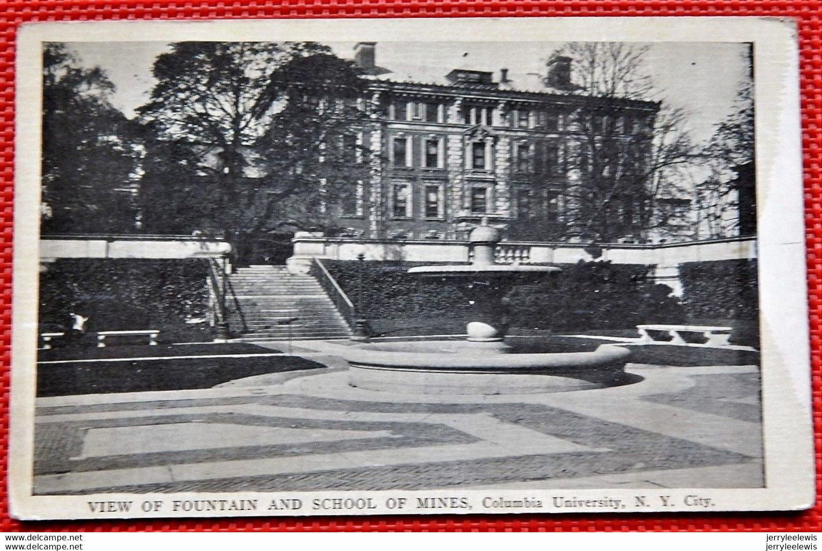 NEW YORK CITY -  View Of Fountain And School Of Mines - Columbia University - Education, Schools And Universities