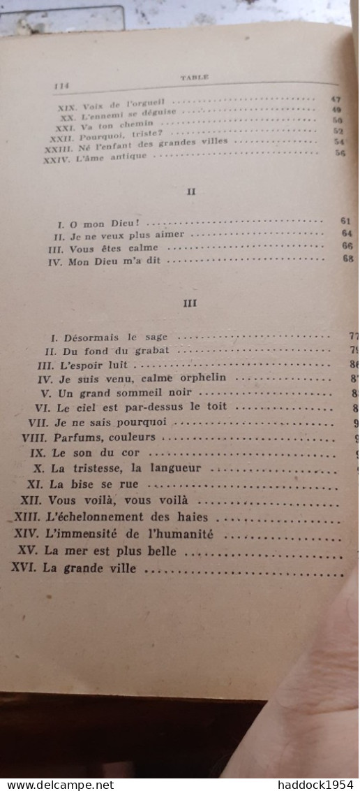 Sagesse PAUL VERLAINE éditions Albert Messein 1944 - Auteurs Français