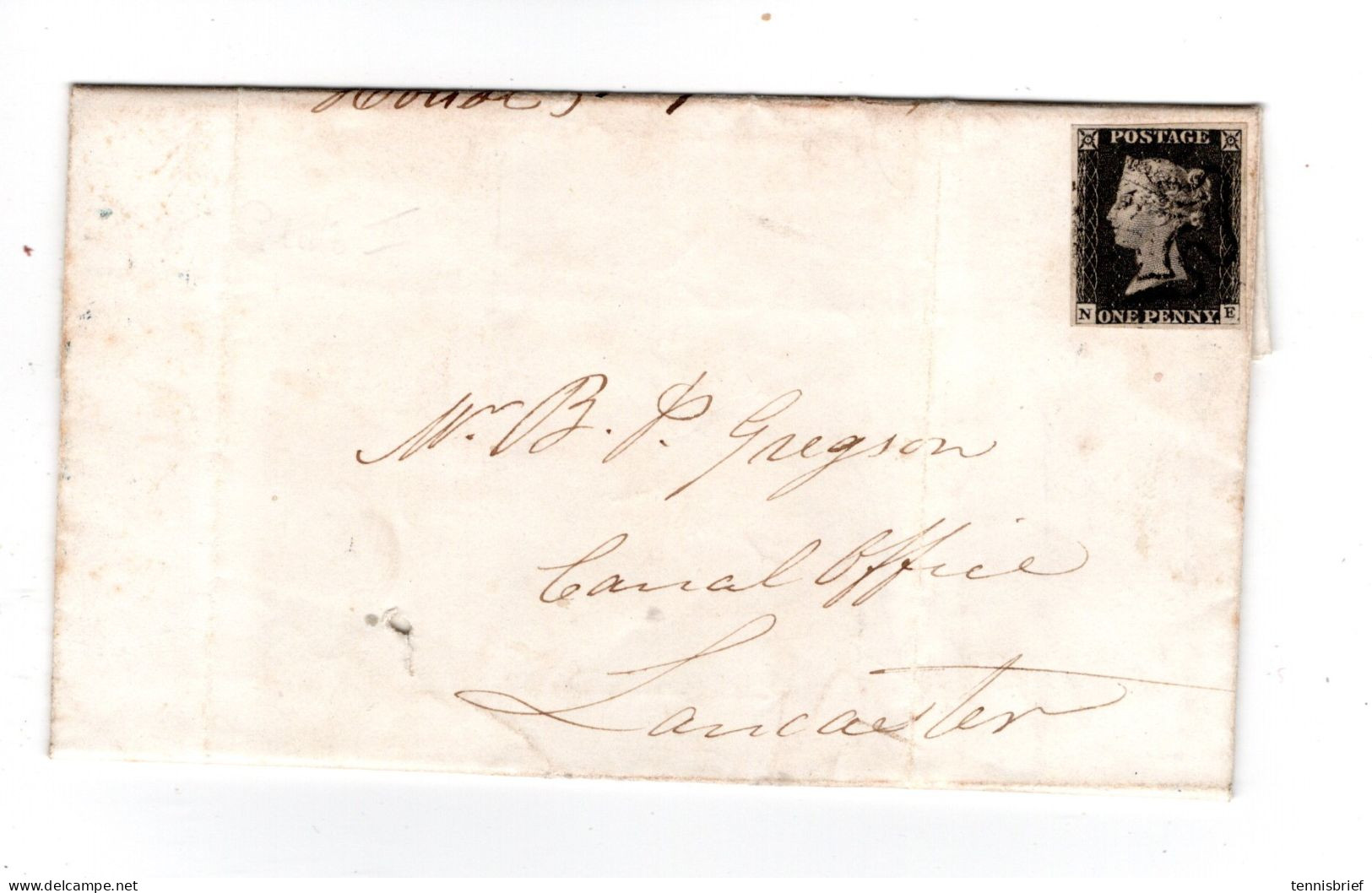 1841 , 1 P. Black , 4 Large Margins , Cpl. Cover With Full Contents -clear " KENDAL- AP 10 -1841 " - Brieven En Documenten