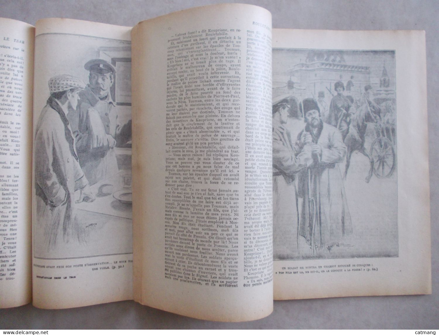 ROULETABILLE CHEZ LE TSAR  GASTON LEROUX  2 TOMES   EDITIONS LAFITTE 1929 - Lots De Plusieurs Livres