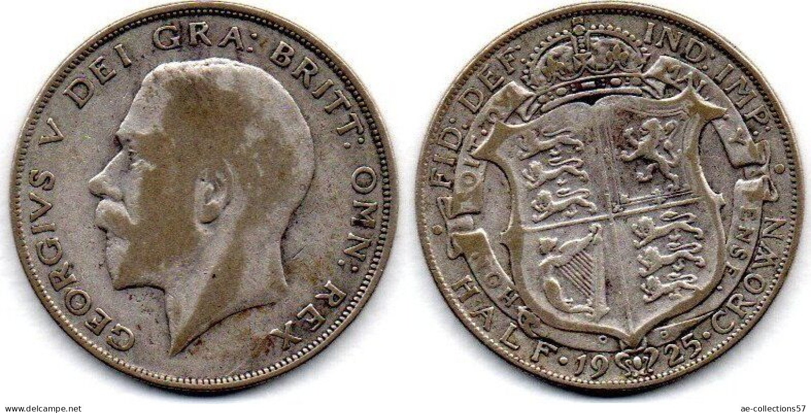 MA 26933  / Grande Bretagne - Great Britain 1/2 Crown 1925 TB - K. 1/2 Crown