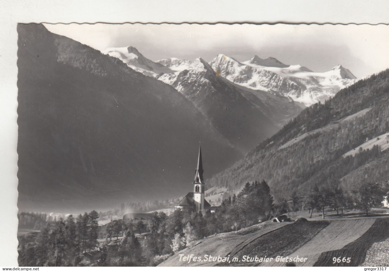 D5935) TELFES - Stubai - KIRCHE Mit Stubaier Gletscher ALT - Telfs