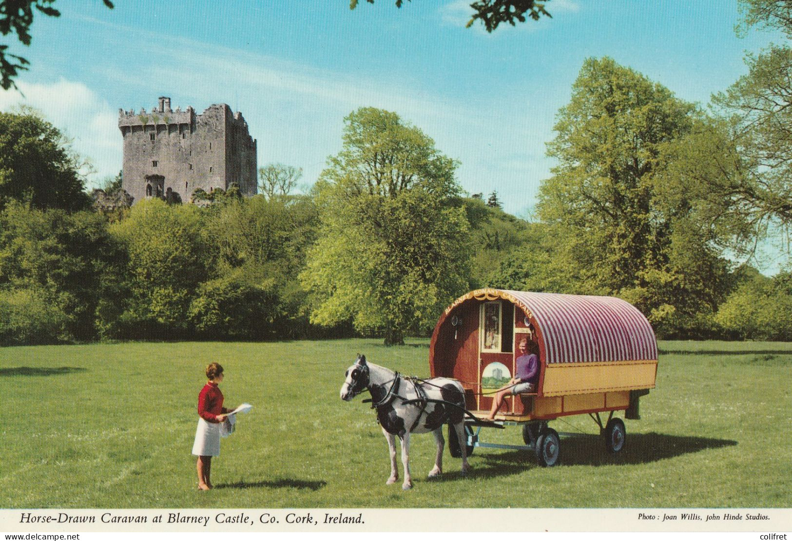 Irlande - Cork - Horse-Drawn Caravan At Blarney Castle - Cork