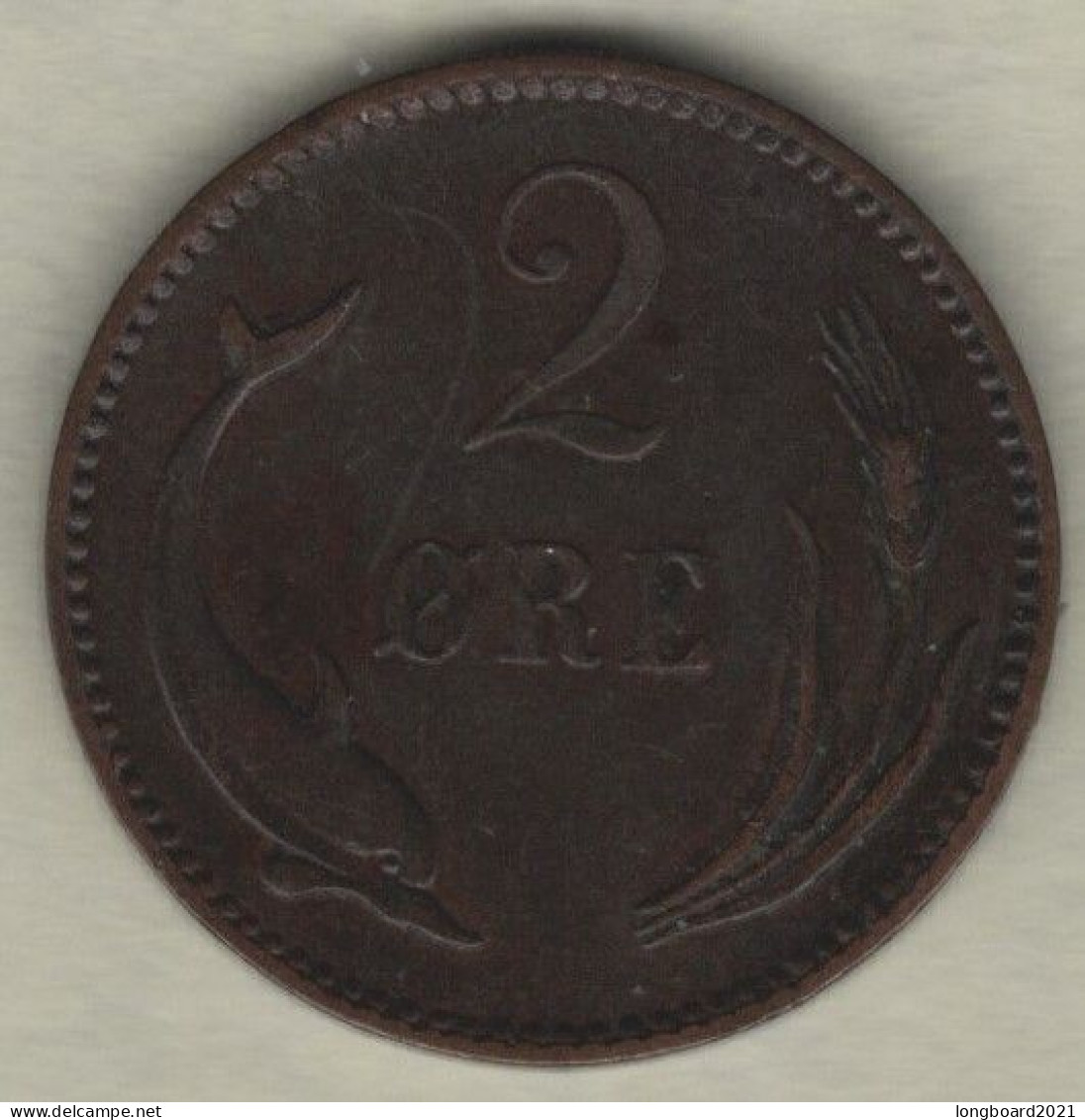 DENMARK - 2 ÖRE  1891 - Denmark