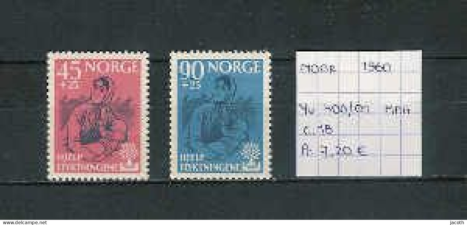 (TJ) Noorwegen 1960 - YT 400/01 (postfris/neuf/MNH) - Nuovi