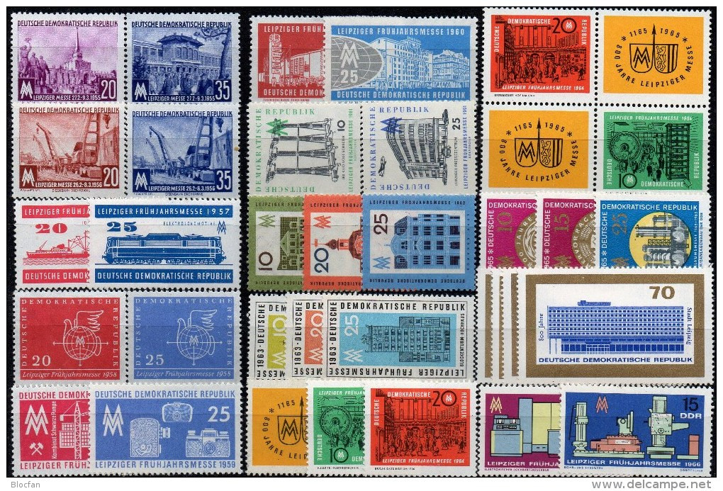 Frühjahr-Messe Leipzig 14 Sets 447/8-1159/0 DDR ** 50€ Leipziger Frühjahrsmesse Komplett 1955 - 1966 Fair Set Of Germany - Ungebraucht