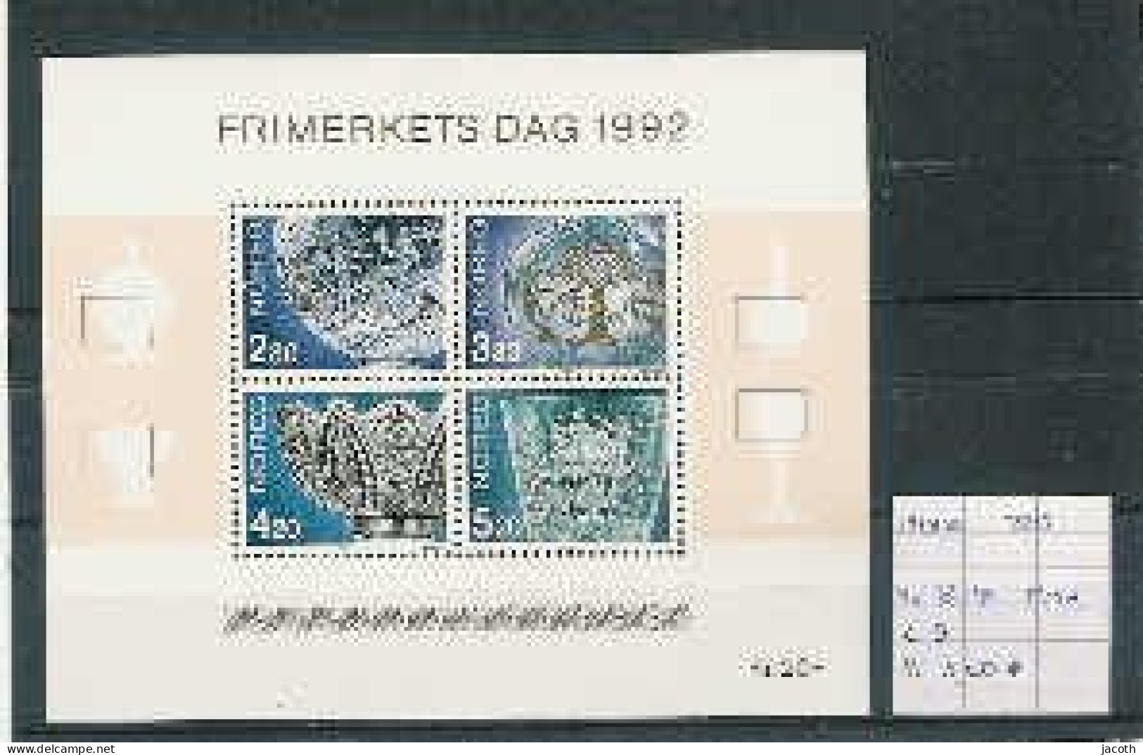 (TJ) Noorwegen 1992 - YT Blok 18 (postfris/neuf/MNH) - Blocs-feuillets