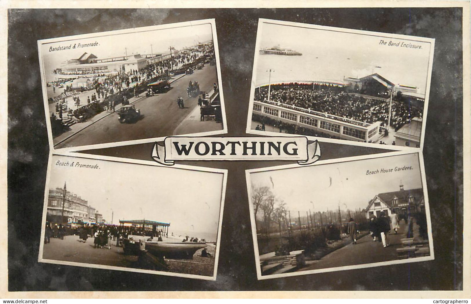 Lot 10 real photo postcards England Worthing Southend Clacton on Sea Leigh on Sea Dover