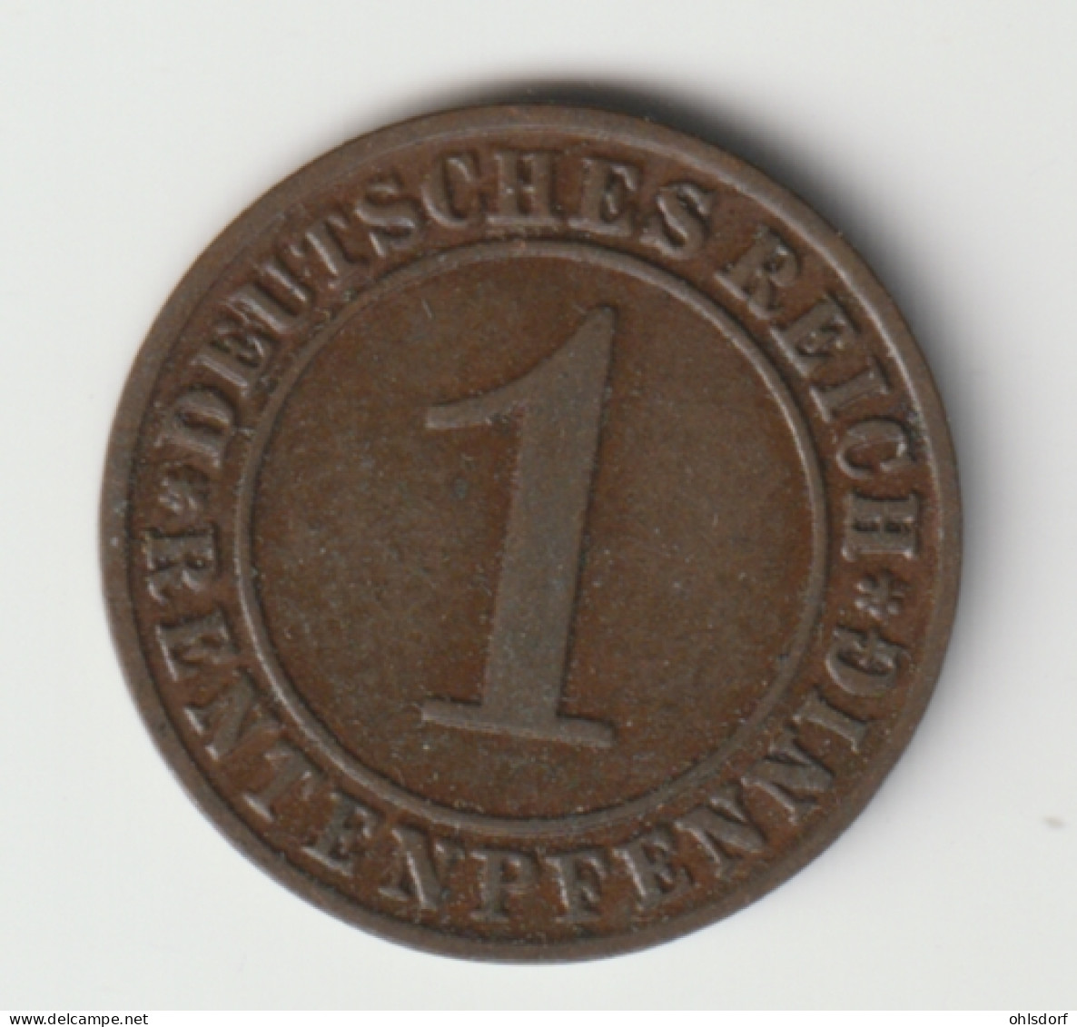 DEUTSCHES REICH 1923 G: 1 Rentenpfennig, KM 30 - 1 Rentenpfennig & 1 Reichspfennig