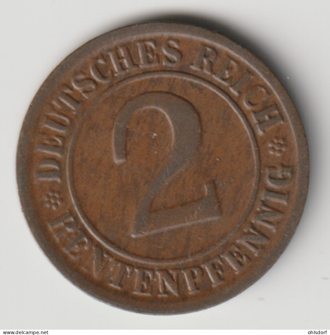 DEUTSCHES REICH 1923 G: 2 Rentenpfennig, KM 31 - 2 Renten- & 2 Reichspfennig