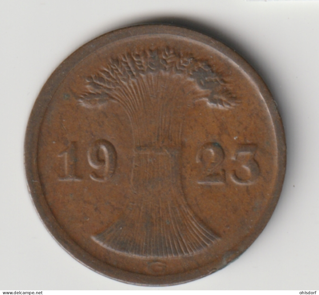 DEUTSCHES REICH 1923 G: 2 Rentenpfennig, KM 31 - 2 Renten- & 2 Reichspfennig