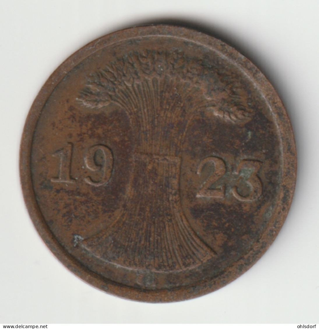 DEUTSCHES REICH 1923 G: 2 Rentenpfennig, KM 31 - 2 Renten- & 2 Reichspfennig