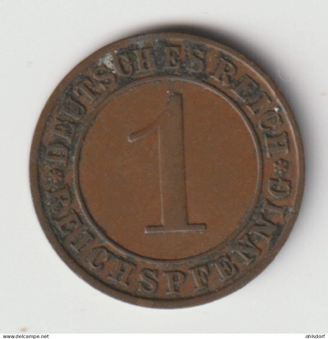 DEUTSCHES REICH 1927 A: 1 Reichspfennig, KM 37 - 1 Rentenpfennig & 1 Reichspfennig