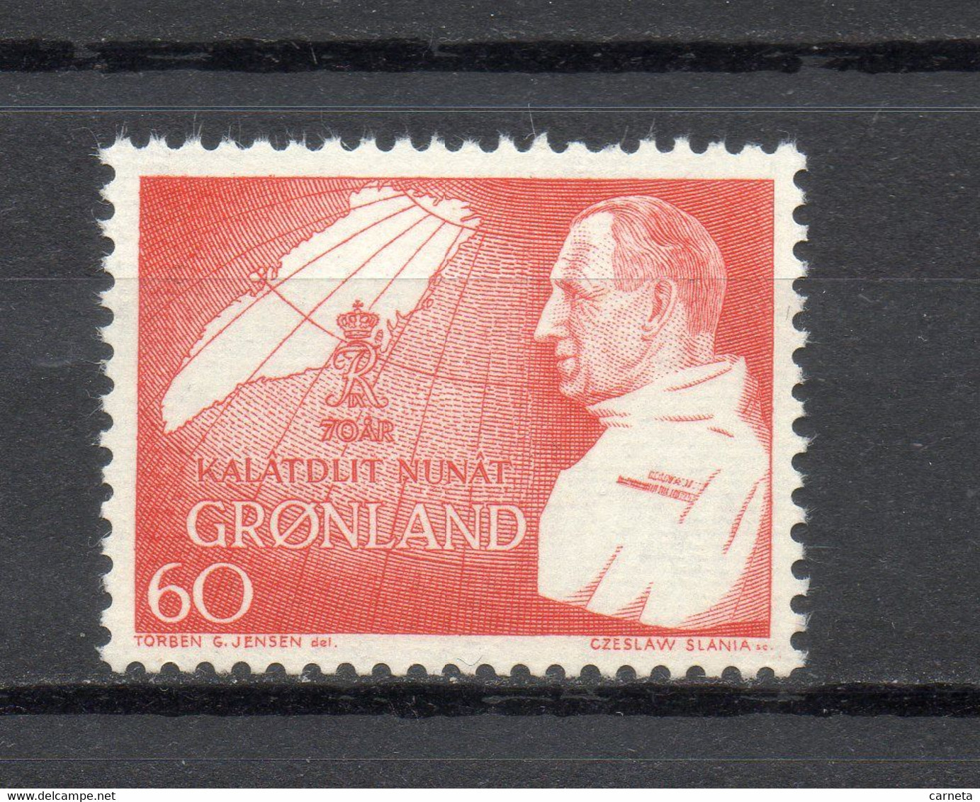 GROENLAND  N° 61   NEUF SANS CHARNIERE  COTE  2.00€    ROI FREDERIC IX - Neufs