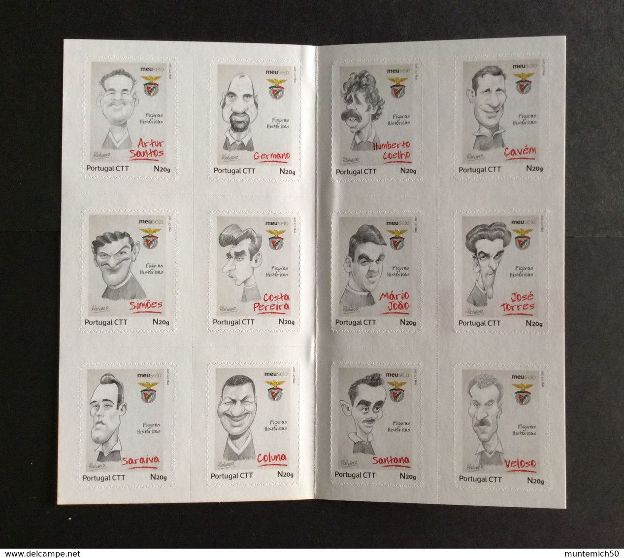 Portugal 2017-19 Benfica Historical Great Players Complete Booklets (1º 2º 3º Groups) MNH RARE - Markenheftchen