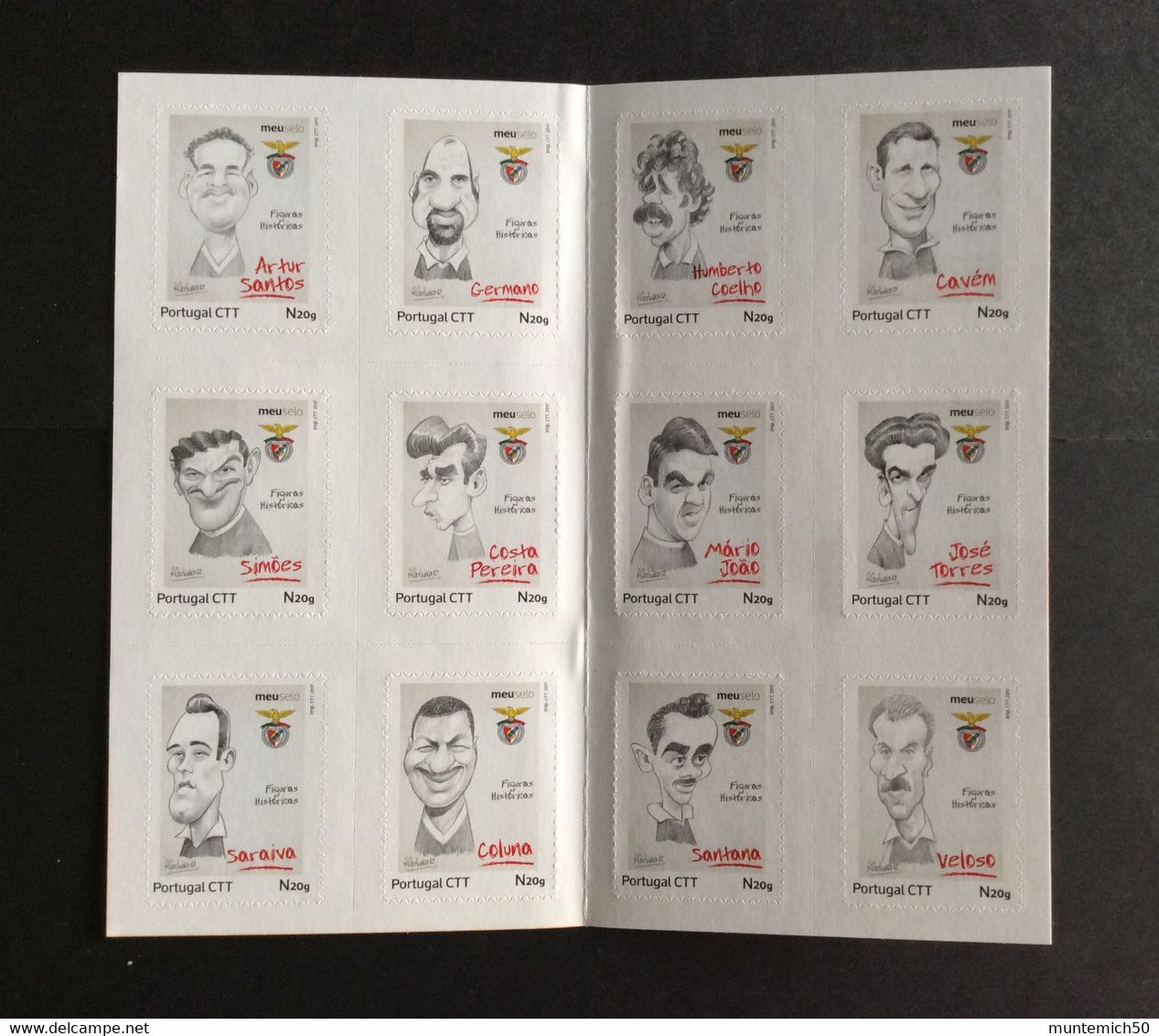 Portugal 2017-19 Benfica Historical Great Players Complete Booklets (1º 2º 3º Groups) MNH RARE - Carnets