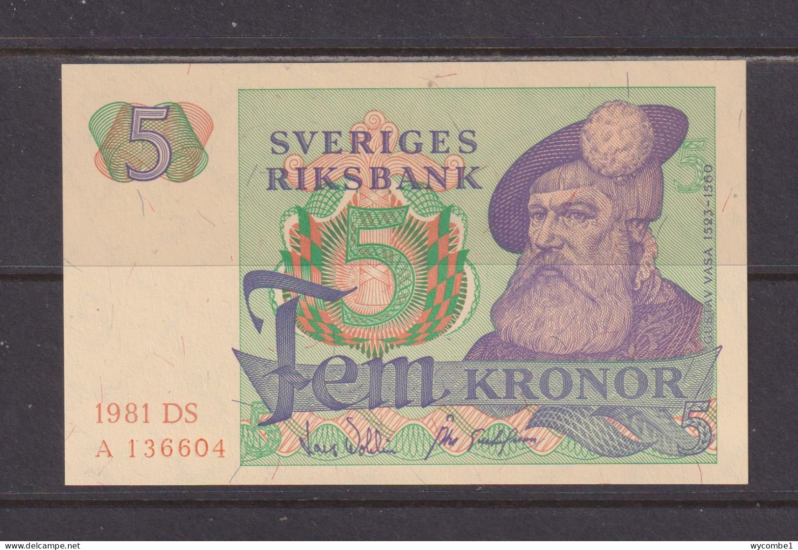 SWEDEN - 1981 5 Kronor AUNC/UNC Banknote As Scans - Svezia