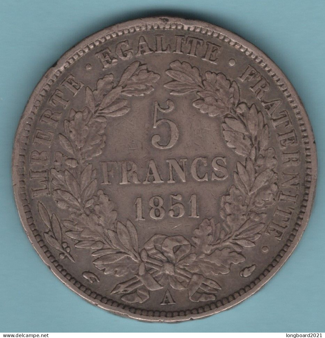 FRANCE - 5 FRANCS 1851A - 5 Francs