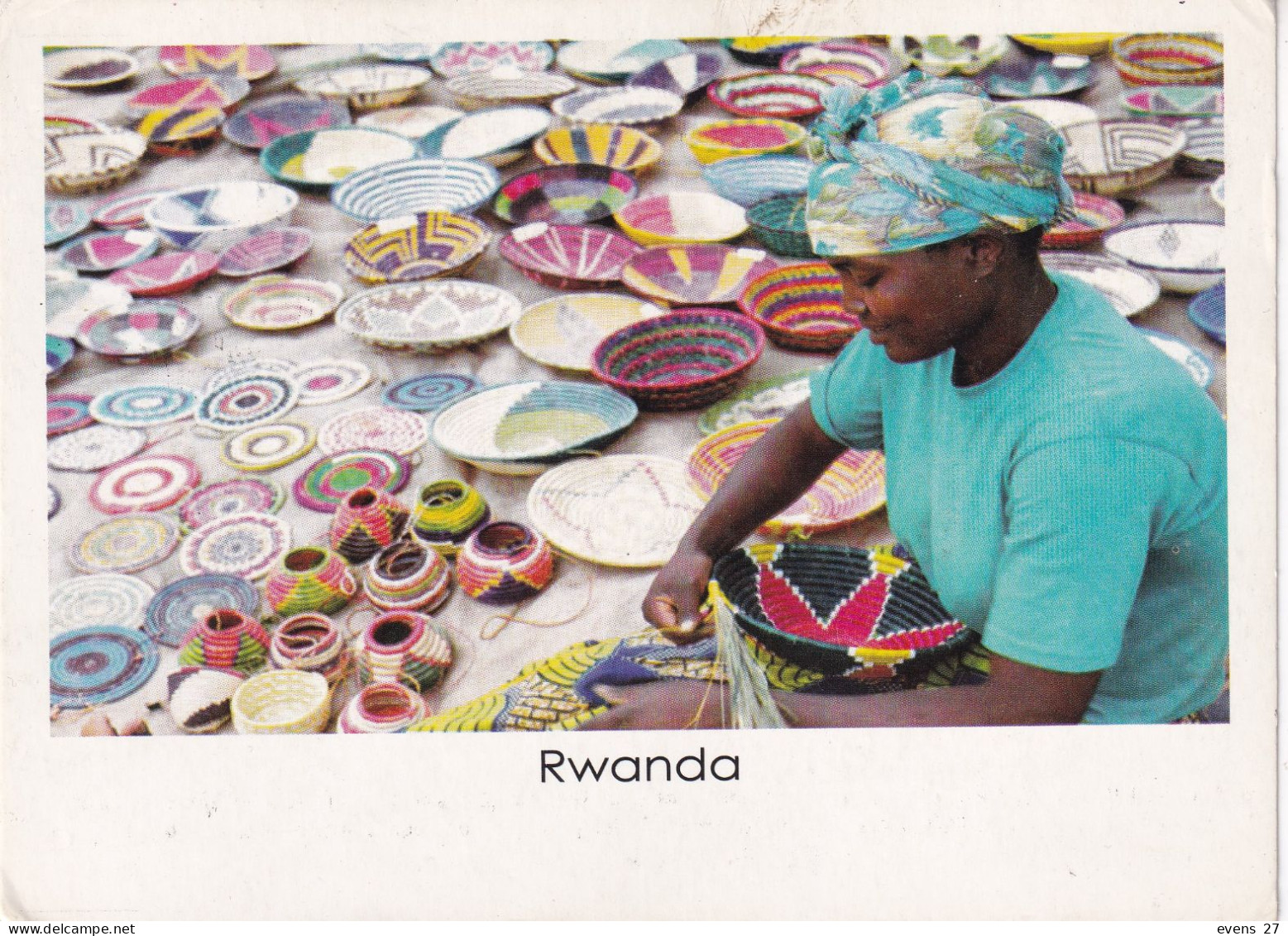 RWANDA-RED ROCKS-USED POSTCARD --RWANDA POSTMARK- - Rwanda